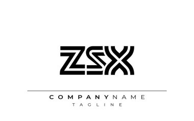 ZSX Yaratıcı Eşsiz Modern Harf Logosu Tasarımı. Benzersiz bir harf dizaynına sahip stilize logo, soyut minimalist estetik ve modern cazibe sunar.