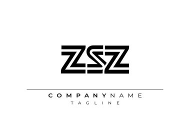 ZSZ Yaratıcı Eşsiz Modern Harf Logosu Tasarımı. Benzersiz bir harf dizaynına sahip stilize logo, soyut minimalist estetik ve modern cazibe sunar.