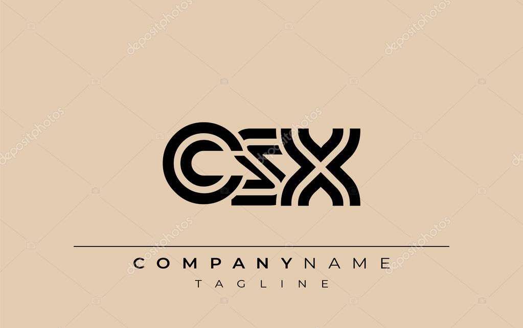 CSX Creative Unique Modern Letter Logo Design. Stylized logo featuring a unique letter design, presenting abstract minimalist aesthetics and modern appeal.