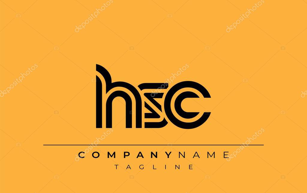 HRC Creative Unique Modern Letter Logo Design. Stylized logo featuring a unique letter design, presenting abstract minimalist aesthetics and modern appeal.
