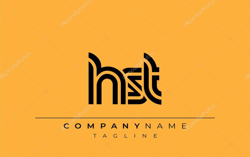 HRT Creative Unique Modern Letter Logo Design. Stylized logo featuring a unique letter design, presenting abstract minimalist aesthetics and modern appeal.