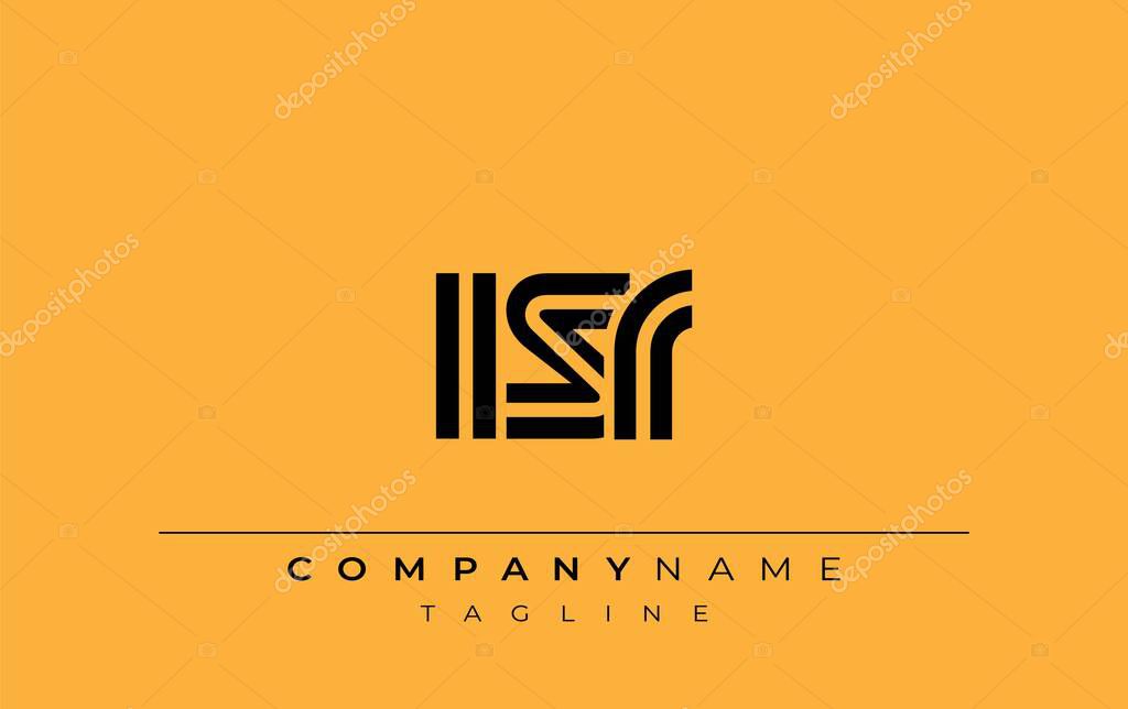 ISR Creative Unique Modern Letter Logo Design. Stylized logo featuring a unique letter design, presenting abstract minimalist aesthetics and modern appeal.