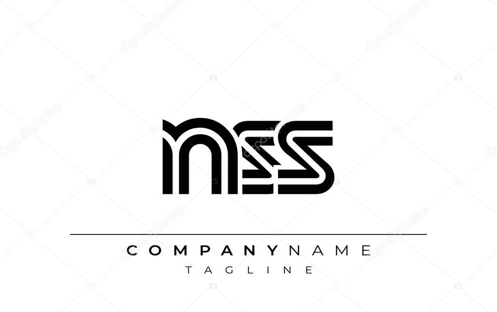 NSS Creative Unique Modern Letter Logo Design. Stylized logo featuring a unique letter design, presenting abstract minimalist aesthetics and modern appeal.
