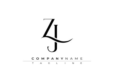 Baş harfleri ZJ Logo Tasarım Vektörü. Dekoratif Elementler ve Typography ile Zarif Monogram Logo Tasarımı
