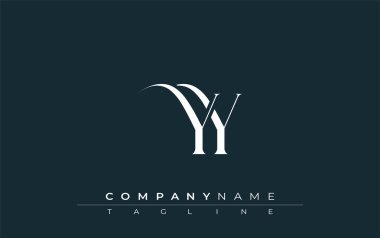 İlk olarak YY Logo Tasarım Vektörü. Dekoratif Elementler ve Typography ile Zarif Monogram Logo Tasarımı