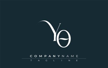 Başlangıç YO Logo Tasarım Vektörü. Dekoratif Elementler ve Typography ile Zarif Monogram Logo Tasarımı