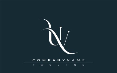 İlk UV Logo Tasarım Vektörü. Dekoratif Elementler ve Typography ile Zarif Monogram Logo Tasarımı
