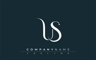ABD Logo Tasarım Vektörü. Dekoratif Elementler ve Typography ile Zarif Monogram Logo Tasarımı