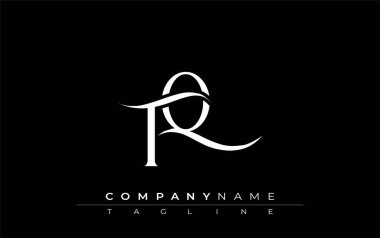 Baş TQ Logo Tasarım Vektörü. Dekoratif Elementler ve Typography ile Zarif Monogram Logo Tasarımı