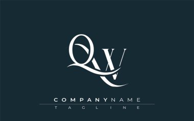 İlk QW Logo Tasarım Vektörü. Dekoratif Elementler ve Typography ile Zarif Monogram Logo Tasarımı