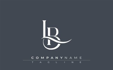 İlk LB Logo Tasarım Vektörü. Dekoratif Elementler ve Typography ile Zarif Monogram Logo Tasarımı