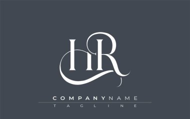 İK Logo Tasarım Vektörü. Dekoratif Elementler ve Typography ile Zarif Monogram Logo Tasarımı