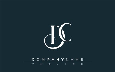 Başkent Logo Tasarım Vektörü. Dekoratif Elementler ve Typography ile Zarif Monogram Logo Tasarımı