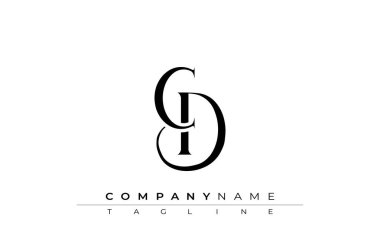 İlk CD Logo Tasarım Vektörü. Dekoratif Elementler ve Typography ile Zarif Monogram Logo Tasarımı
