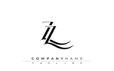 İlk ZZ Logo Tasarım Vektörü. Dekoratif Elementler ve Typography ile Zarif Monogram Logo Tasarımı