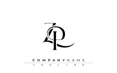 Baş ZP Logo Tasarım Vektörü. Dekoratif Elementler ve Typography ile Zarif Monogram Logo Tasarımı