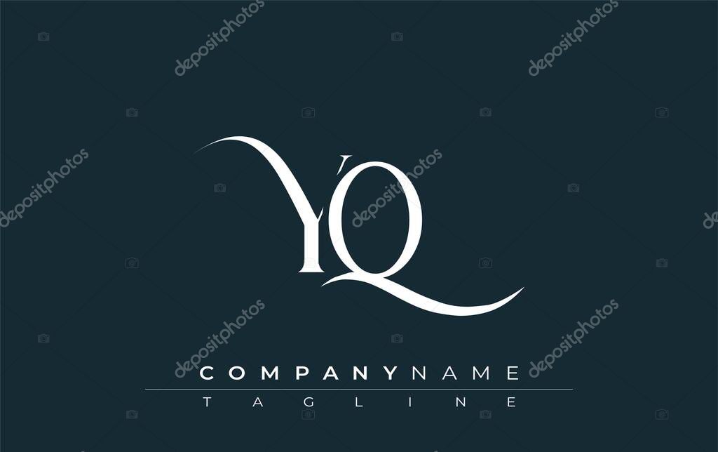 Initial YQ Logo Design Vector. Elegant Monogram Logo Design with Decorative Elements and Typography