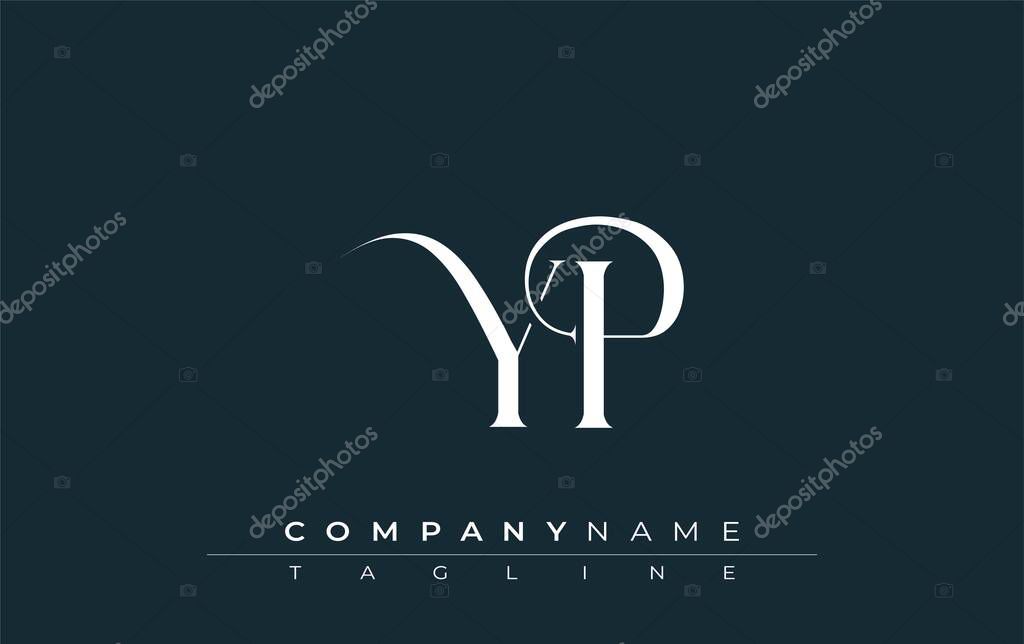Initial YP Logo Design Vector. Elegant Monogram Logo Design with Decorative Elements and Typography