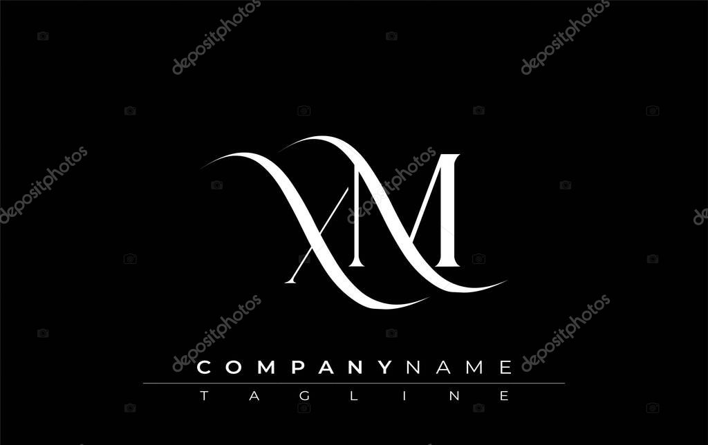 Initial XM Logo Design Vector. Elegant Monogram Logo Design with Decorative Elements and Typography