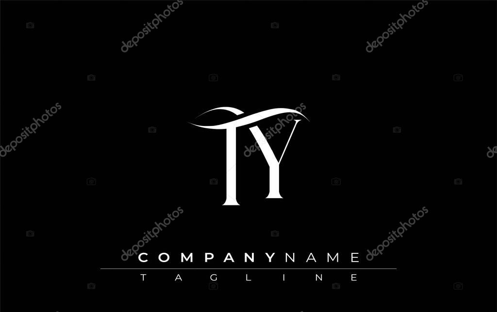 Initial TY Logo Design Vector. Elegant Monogram Logo Design with Decorative Elements and Typography
