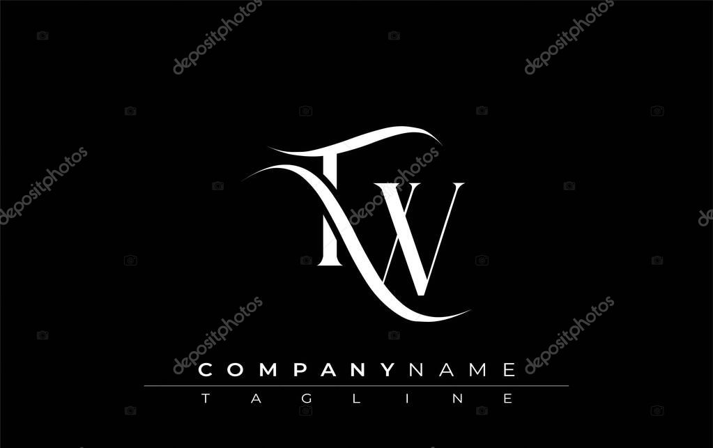 Initial TW Logo Design Vector. Elegant Monogram Logo Design with Decorative Elements and Typography