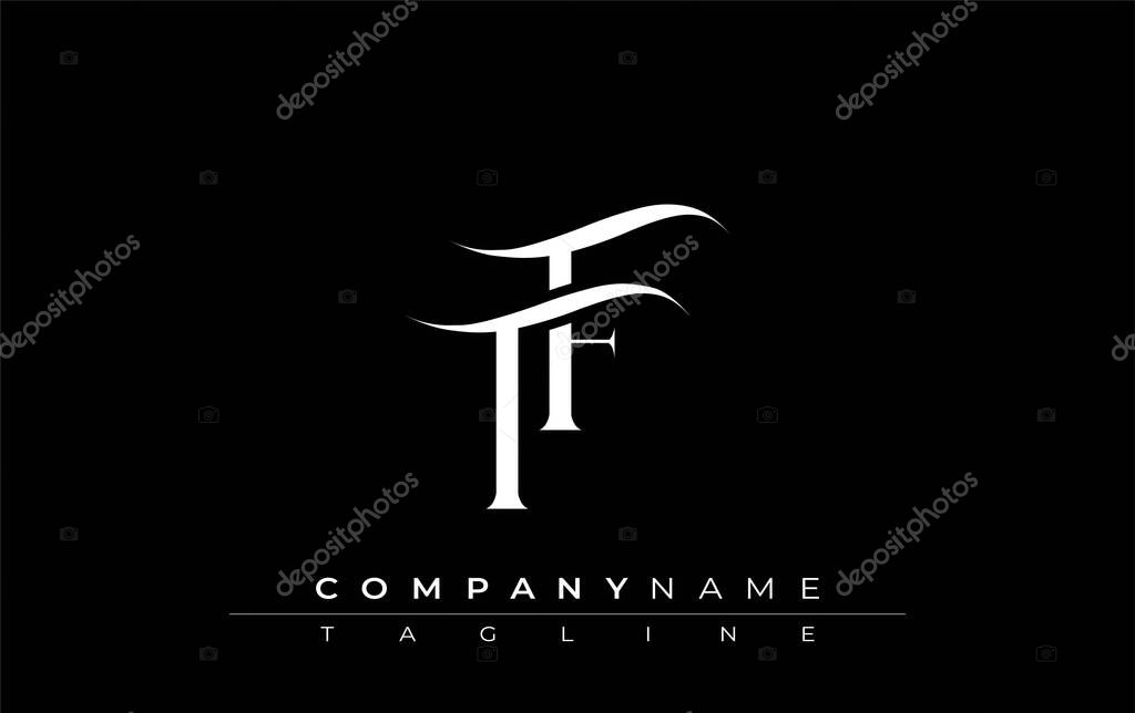 Initial TF Logo Design Vector. Elegant Monogram Logo Design with Decorative Elements and Typography