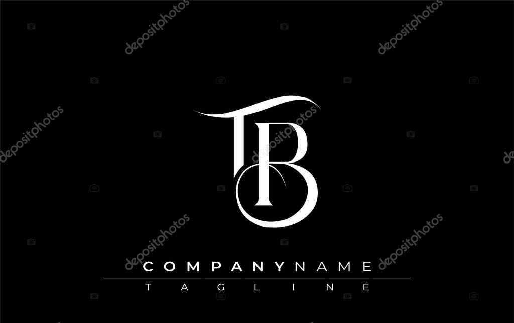 Initial TB Logo Design Vector. Elegant Monogram Logo Design with Decorative Elements and Typography
