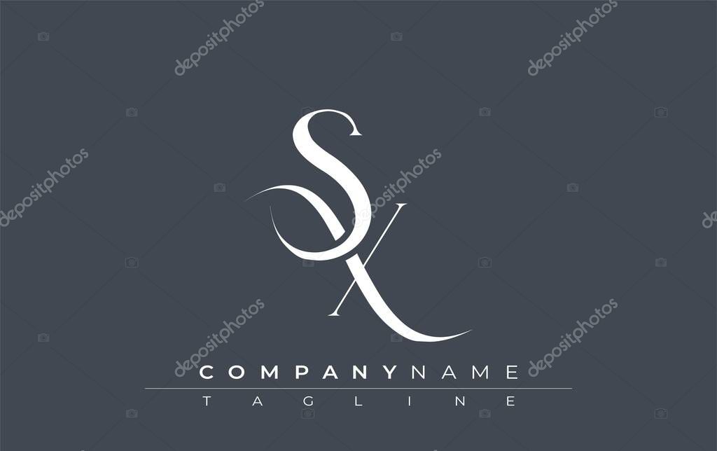 Initial SX Logo Design Vector. Elegant Monogram Logo Design with Decorative Elements and Typography