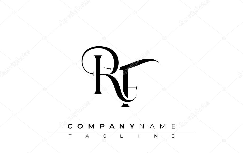 Initial RF Logo Design Vector. Elegant Monogram Logo Design with Decorative Elements and Typography