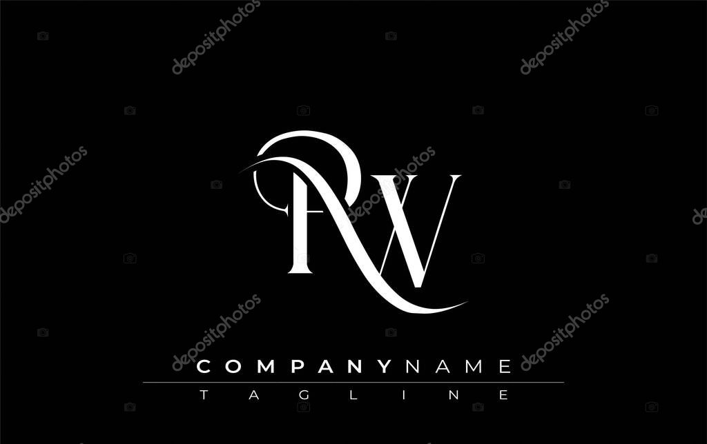 Initial PW Logo Design Vector. Elegant Monogram Logo Design with Decorative Elements and Typography
