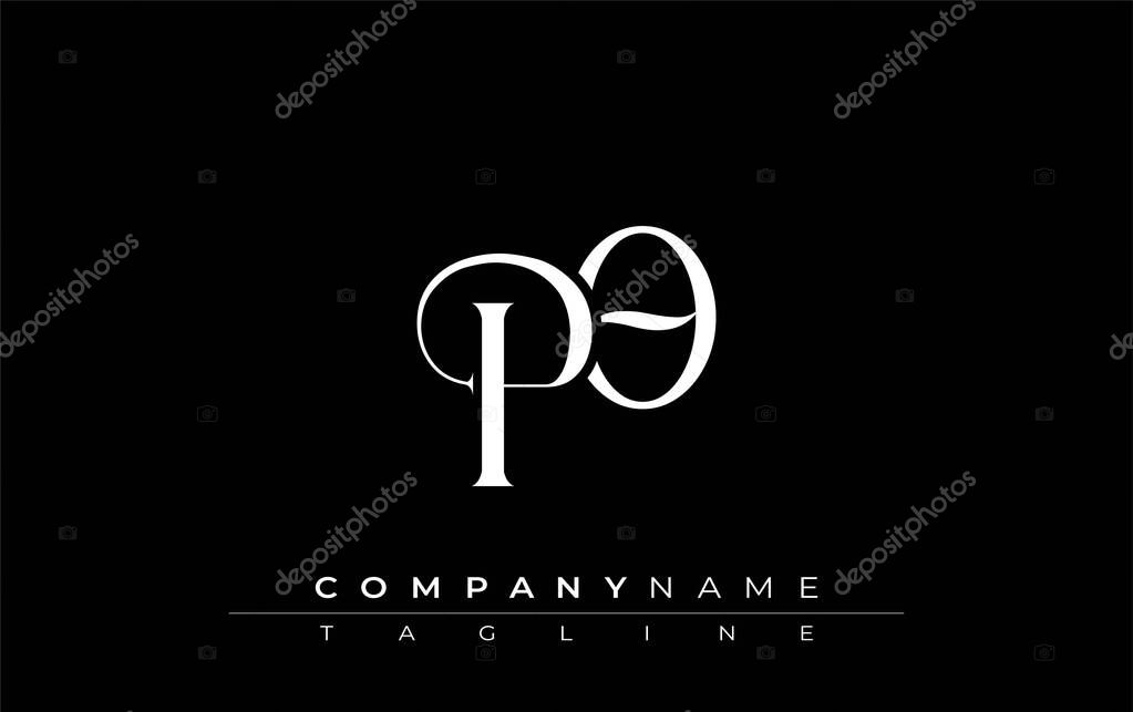 Initial PO Logo Design Vector. Elegant Monogram Logo Design with Decorative Elements and Typography