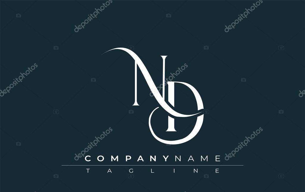 Initial ND Logo Design Vector. Elegant Monogram Logo Design with Decorative Elements and Typography