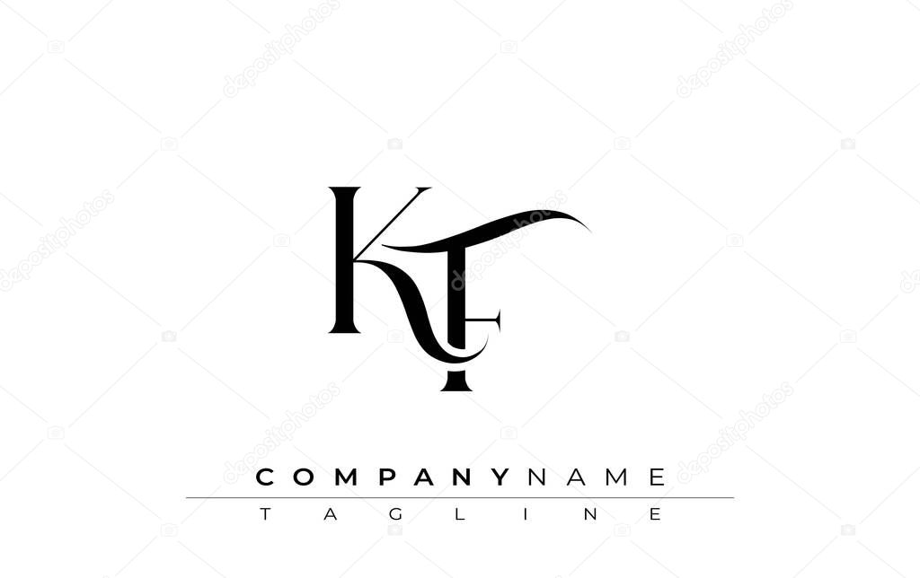 Initial KF Logo Design Vector. Elegant Monogram Logo Design with Decorative Elements and Typography