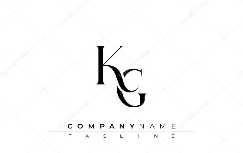 Initial KG Logo Design Vector. Elegant Monogram Logo Design with Decorative Elements and Typography