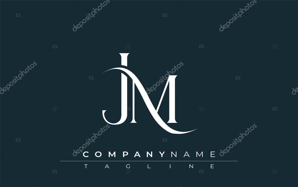 Initial JM Logo Design Vector. Elegant Monogram Logo Design with Decorative Elements and Typography