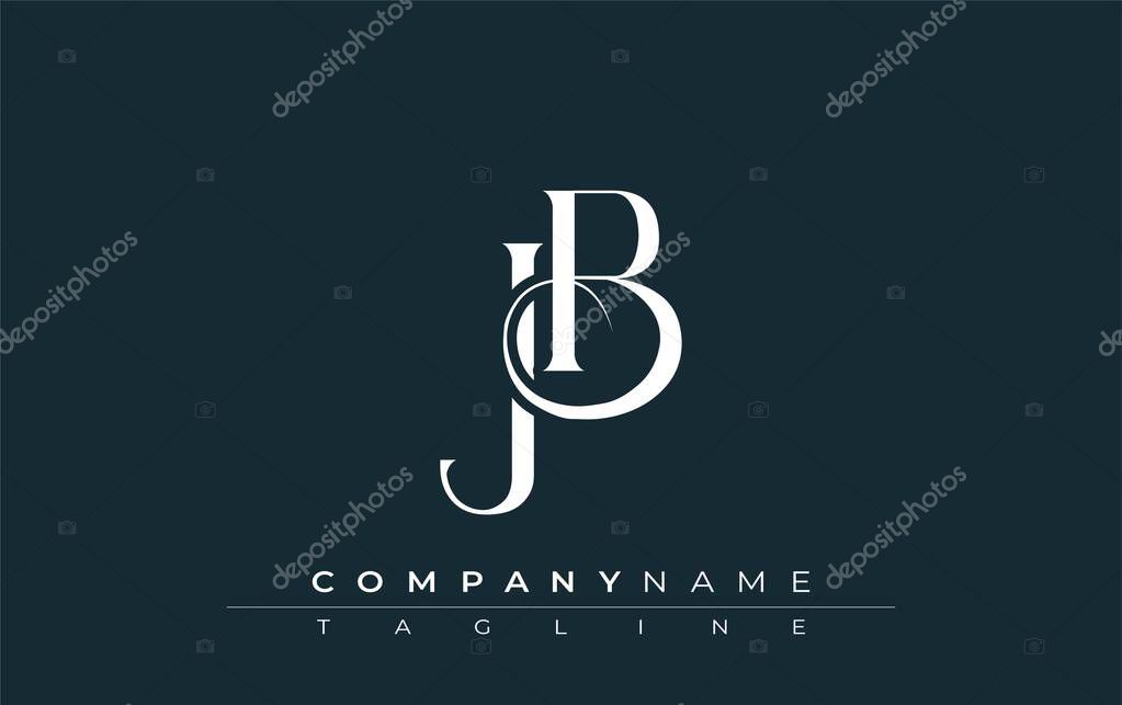 Initial JB Logo Design Vector. Elegant Monogram Logo Design with Decorative Elements and Typography