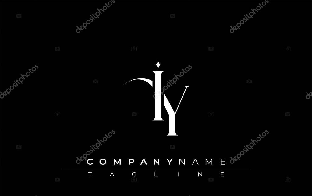 Initial IY Logo Design Vector. Elegant Monogram Logo Design with Decorative Elements and Typography