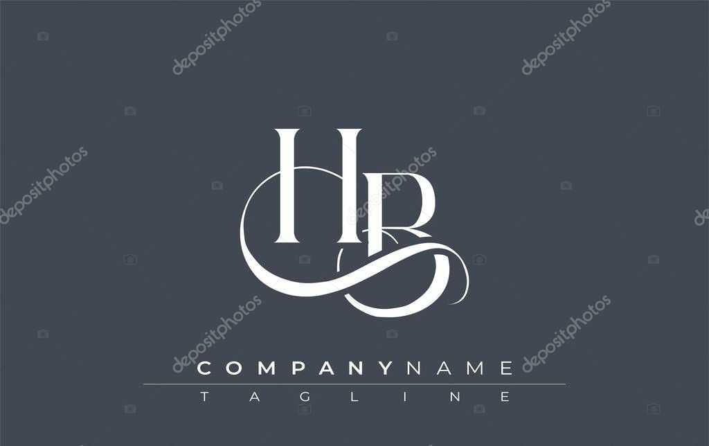Initial HB Logo Design Vector. Elegant Monogram Logo Design with Decorative Elements and Typography