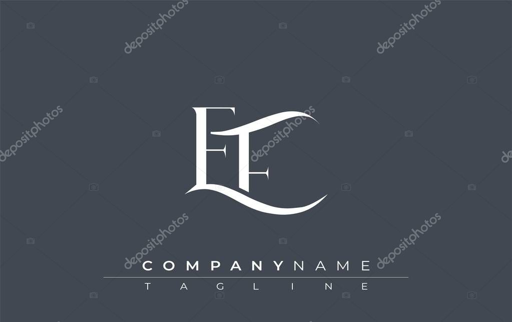 Initial EF Logo Design Vector. Elegant Monogram Logo Design with Decorative Elements and Typography