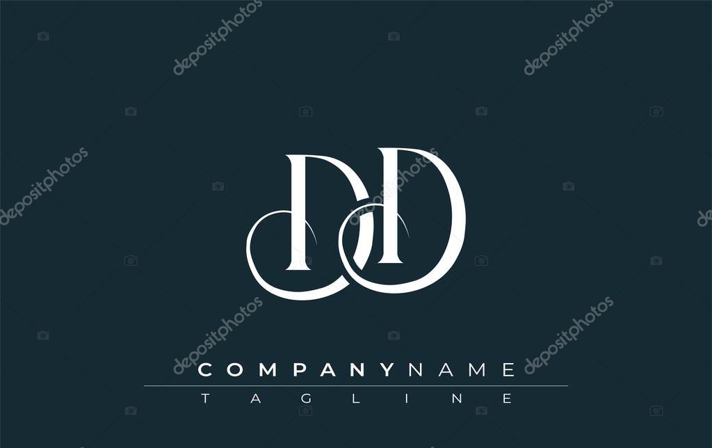 Initial DD Logo Design Vector. Elegant Monogram Logo Design with Decorative Elements and Typography