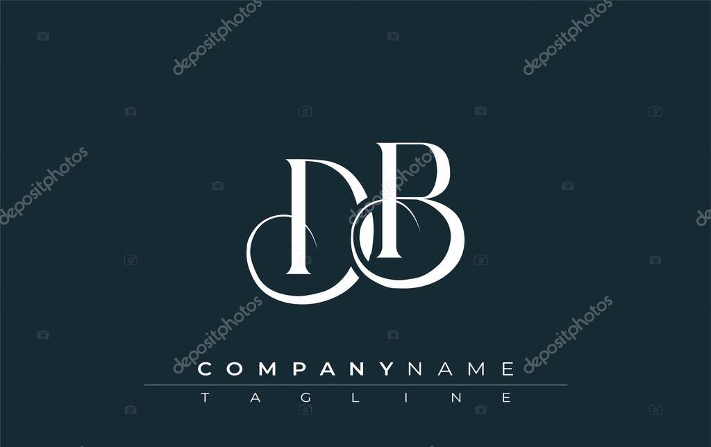 Initial DB Logo Design Vector. Elegant Monogram Logo Design with Decorative Elements and Typography
