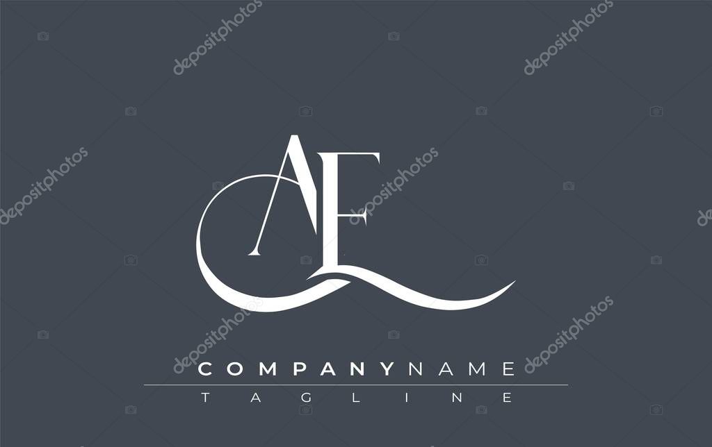 Initial AE Logo Design Vector. Elegant Monogram Logo Design with Decorative Elements and Typography