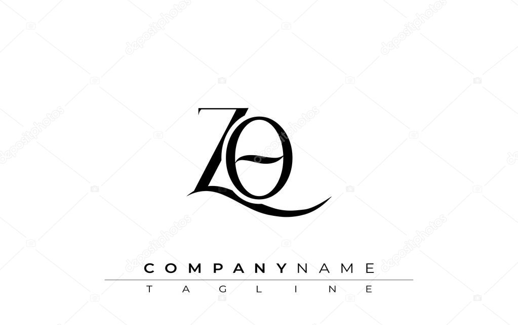 Initial ZO Logo Design Vector. Elegant Monogram Logo Design with Decorative Elements and Typography