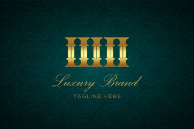 WN Luxury Mektubu. Koyu yeşil desenli arka planda altın yazı ve dekorasyonlu lüks marka logosu, sofistike ve ayrıcalığı simgeliyor, premium ürünleri, markaları ve üst düzey işletmeleri temsil etmek için mükemmel..