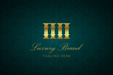 NN Lüksü Mektubu. Koyu yeşil desenli arka planda altın yazı ve dekorasyonlu lüks marka logosu, sofistike ve ayrıcalığı simgeliyor, premium ürünleri, markaları ve üst düzey işletmeleri temsil etmek için mükemmel..