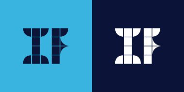 Fayans şekilli logo tasarımı. Ticari veya marka için uygun minimalist ve modern vektör illüstrasyon tasarımı