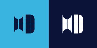 Fayans şekilli HD logo tasarımı. Ticari veya marka için uygun minimalist ve modern vektör illüstrasyon tasarımı