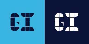 Fayans şekilli mide logosu tasarımı. Ticari veya marka için uygun minimalist ve modern vektör illüstrasyon tasarımı