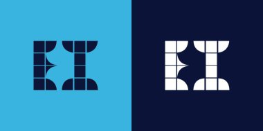 Fayans şekilli el logosu tasarımı. Ticari veya marka için uygun minimalist ve modern vektör illüstrasyon tasarımı