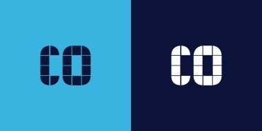 Fayans şekilli kargo logosu tasarımı. Ticari veya marka için uygun minimalist ve modern vektör illüstrasyon tasarımı